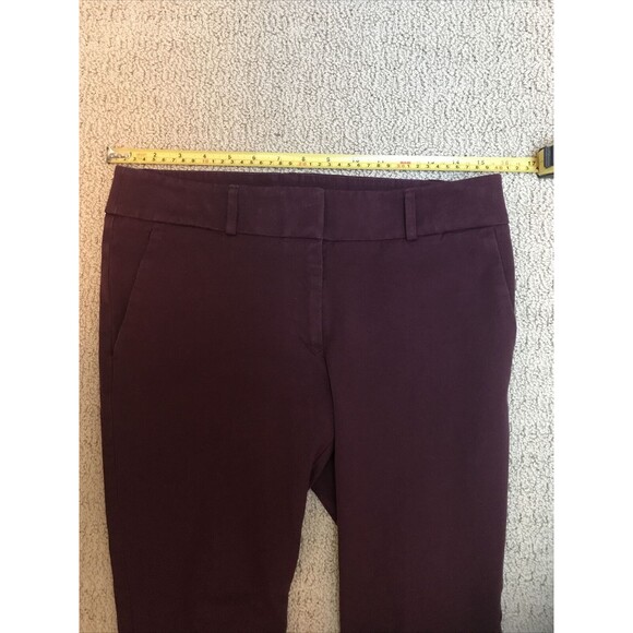 Ann Taylor Loft Marisa Cropped 6P Burgundy Capri Pants - Picture 2 of 6